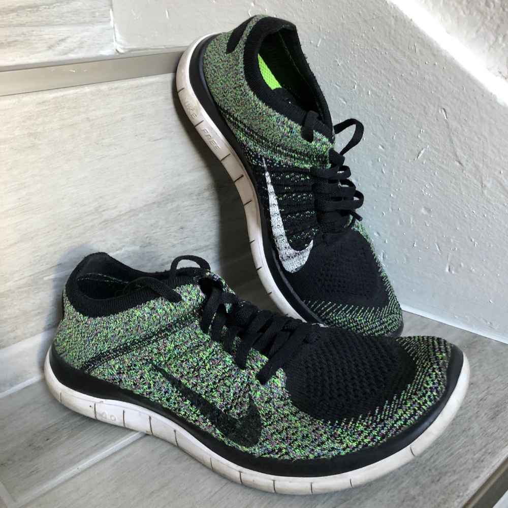 Women's Nike Free Flyknit 4.0 Electric Green/Black